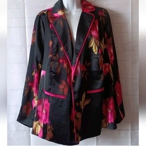 TORRID New Satin Floral Vibrant Blzaer 0/XL